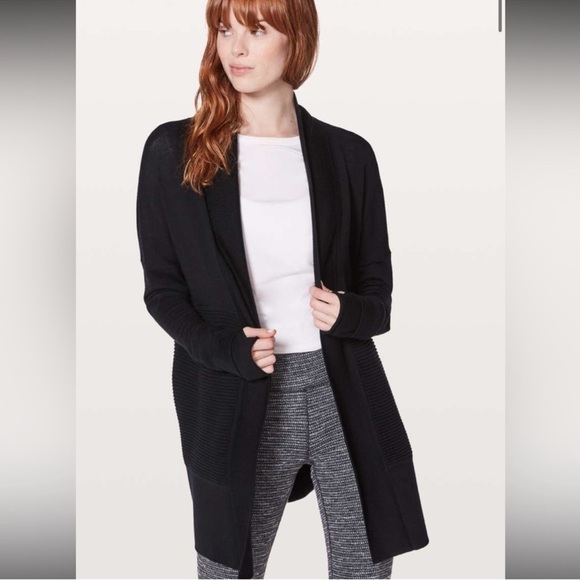 lululemon athletica Sweaters - Lululemon Merino Wool Long Cardigan — Size 6